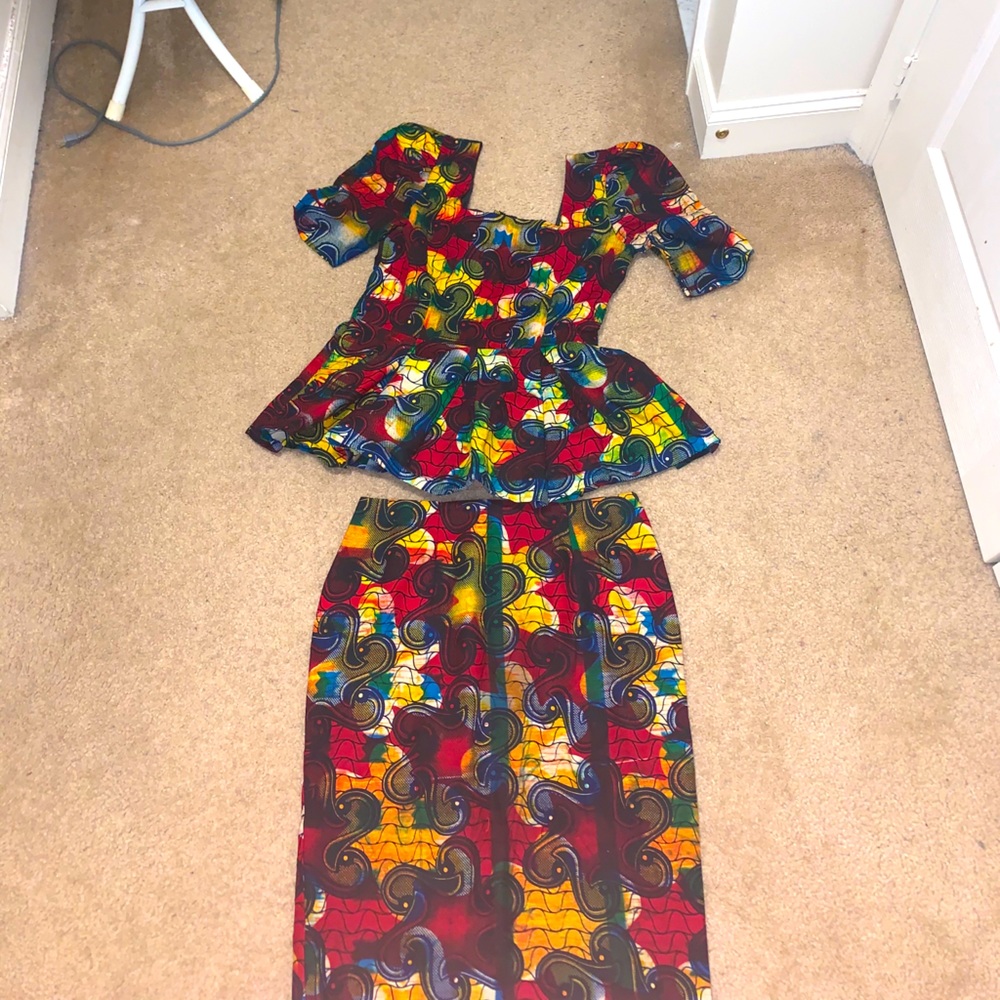 Sewed top and Skirt